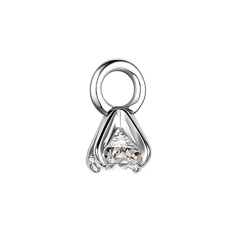 Cercei Creole din argint cu Cubic Zirconia Incolor