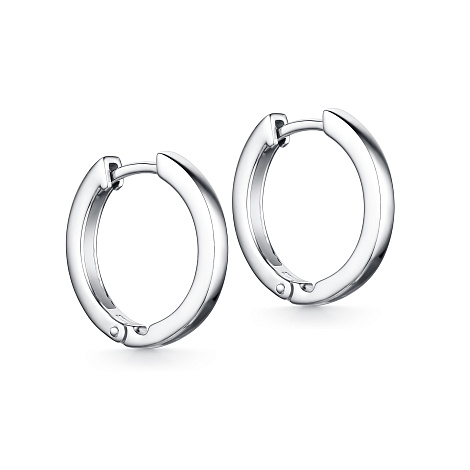 Cercei Creole din argint  cu pietre Cubic Zirconia Albastru