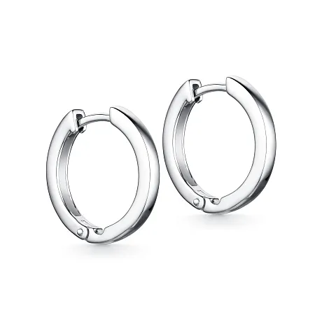Cercei Creole din argint cu Cubic Zirconia Albastru