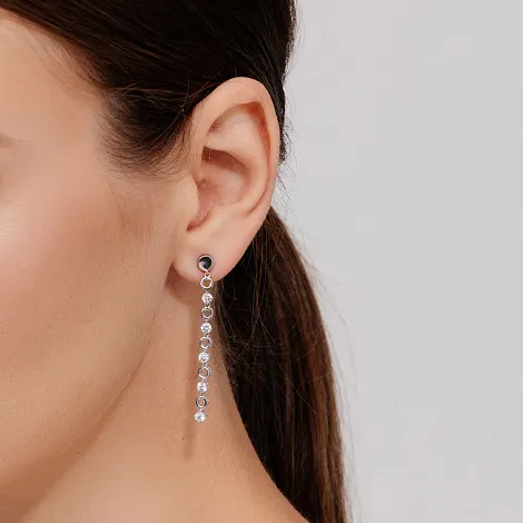 Cercei Pusete din argint cu Cubic Zirconia Incolor