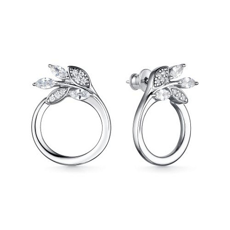 Cercei Pusete din argint  cu pietre Cubic Zirconia Incolor