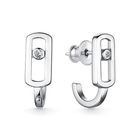 Cercei Pusete din argint cu Cubic Zirconia Incolor