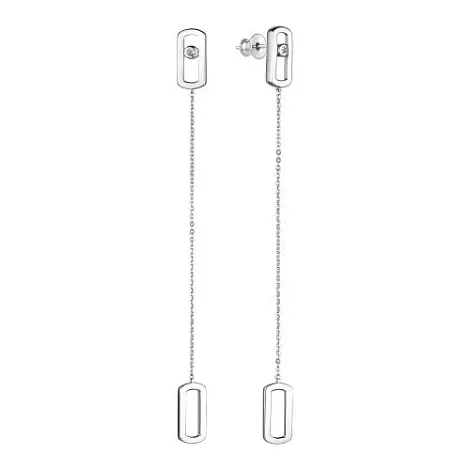 Cercei Pusete din argint cu Cubic Zirconia Incolor