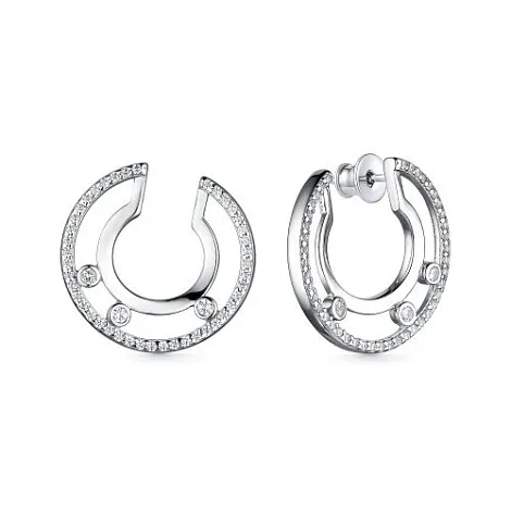 Cercei Pusete din argint cu Cubic Zirconia Incolor