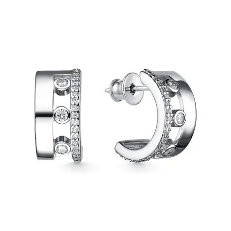 Cercei Pusete din argint cu Cubic Zirconia Incolor
