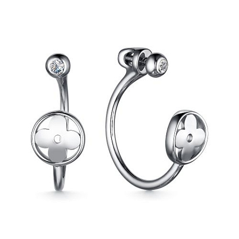 Cercei Pusete din argint  cu pietre Cubic Zirconia Incolor