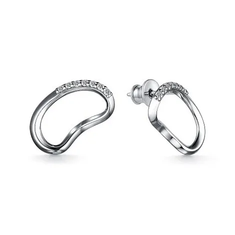Cercei Pusete din argint cu Cubic Zirconia Incolor