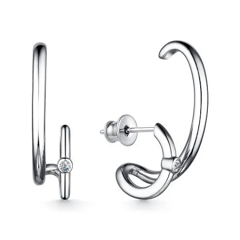 Cercei Pusete din argint cu Cubic Zirconia Incolor