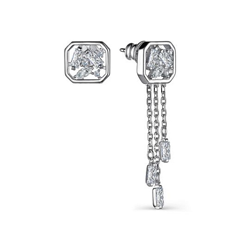 Cercei Pusete din argint  cu pietre Cubic Zirconia Incolor