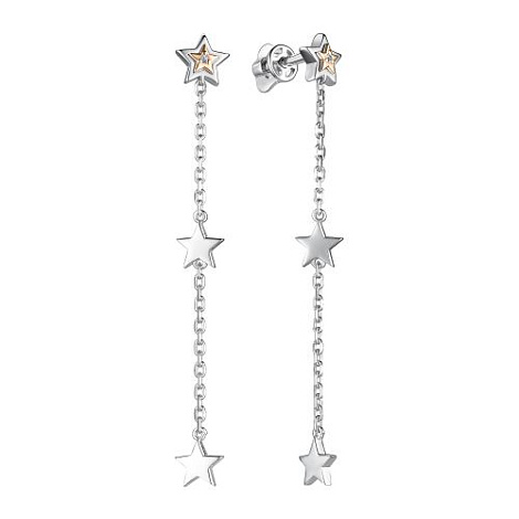 Cercei Pusete din argint  cu pietre Diamant