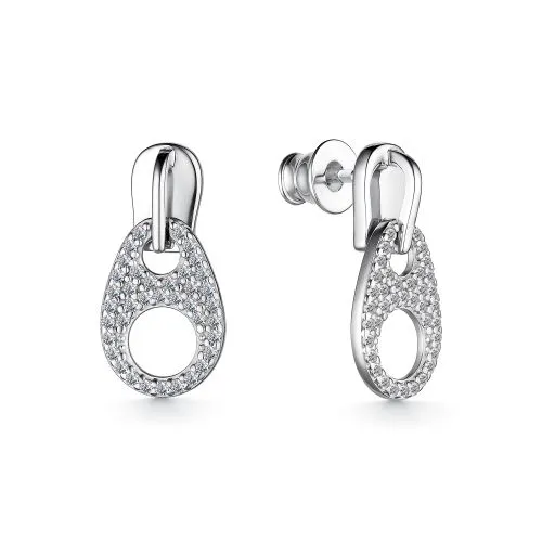 Cercei Pusete din argint cu Cubic Zirconia Incolor