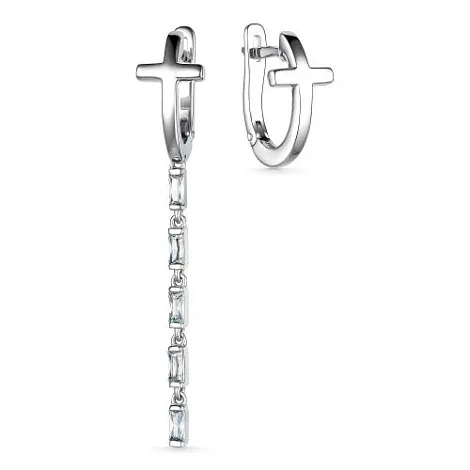 Cercei din argint cu Cubic Zirconia Incolor