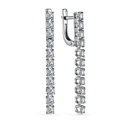Cercei din argint cu Cubic Zirconia Incolor