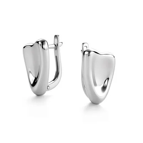 Серьги из серебра без камней