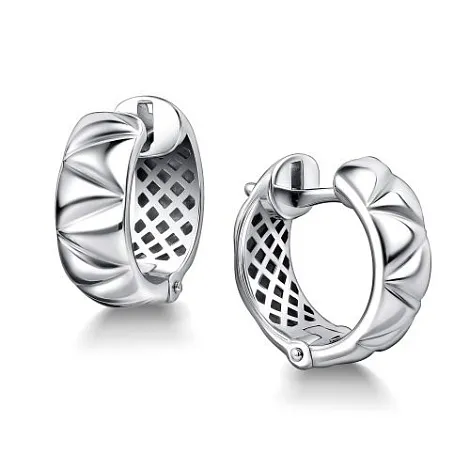 Серьги Конго из серебра без камней