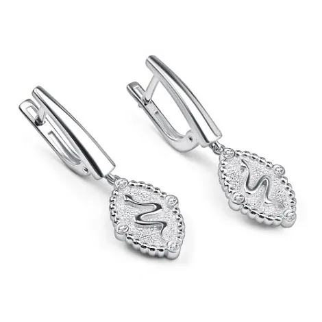 Cercei Suspendați din argint cu Cubic Zirconia Incolor