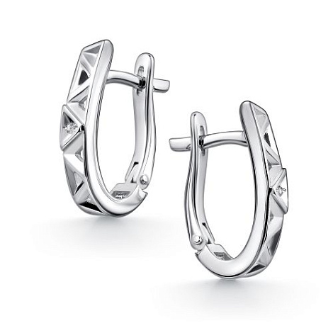Cercei din argint  cu pietre Diamant