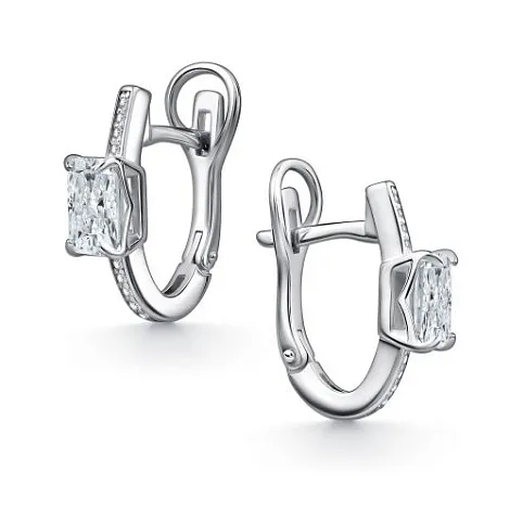 Cercei din argint cu Cubic Zirconia Incolor