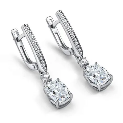 Cercei Suspendați din argint cu Cubic Zirconia Incolor