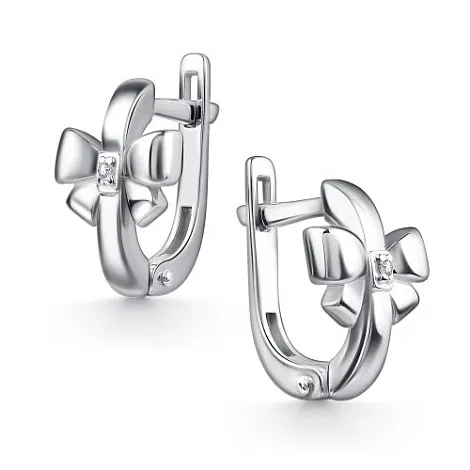 Cercei din argint cu Cubic Zirconia Incolor
