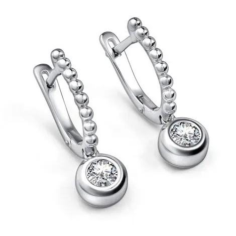 Cercei Suspendați din argint cu Cubic Zirconia Incolor