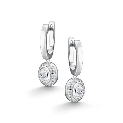 Cercei Suspendați din argint cu Cubic Zirconia Incolor, Cristal de munte
