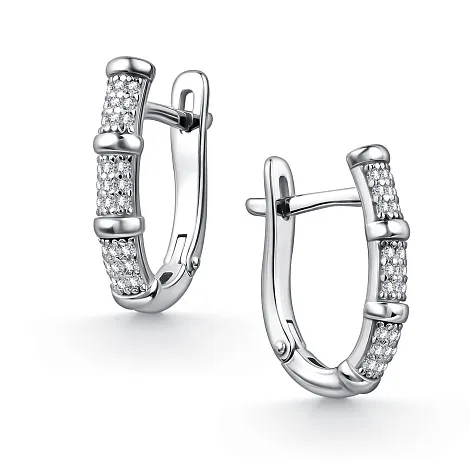 Cercei din argint cu Cubic Zirconia Incolor
