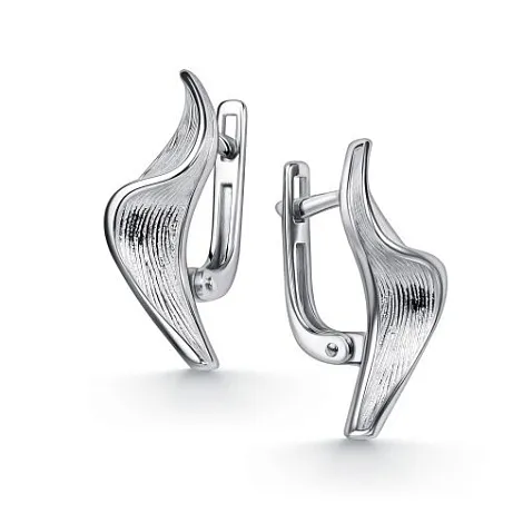 Серьги из серебра без камней