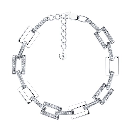 Brățară din argint  cu pietre Cubic Zirconia Incolor