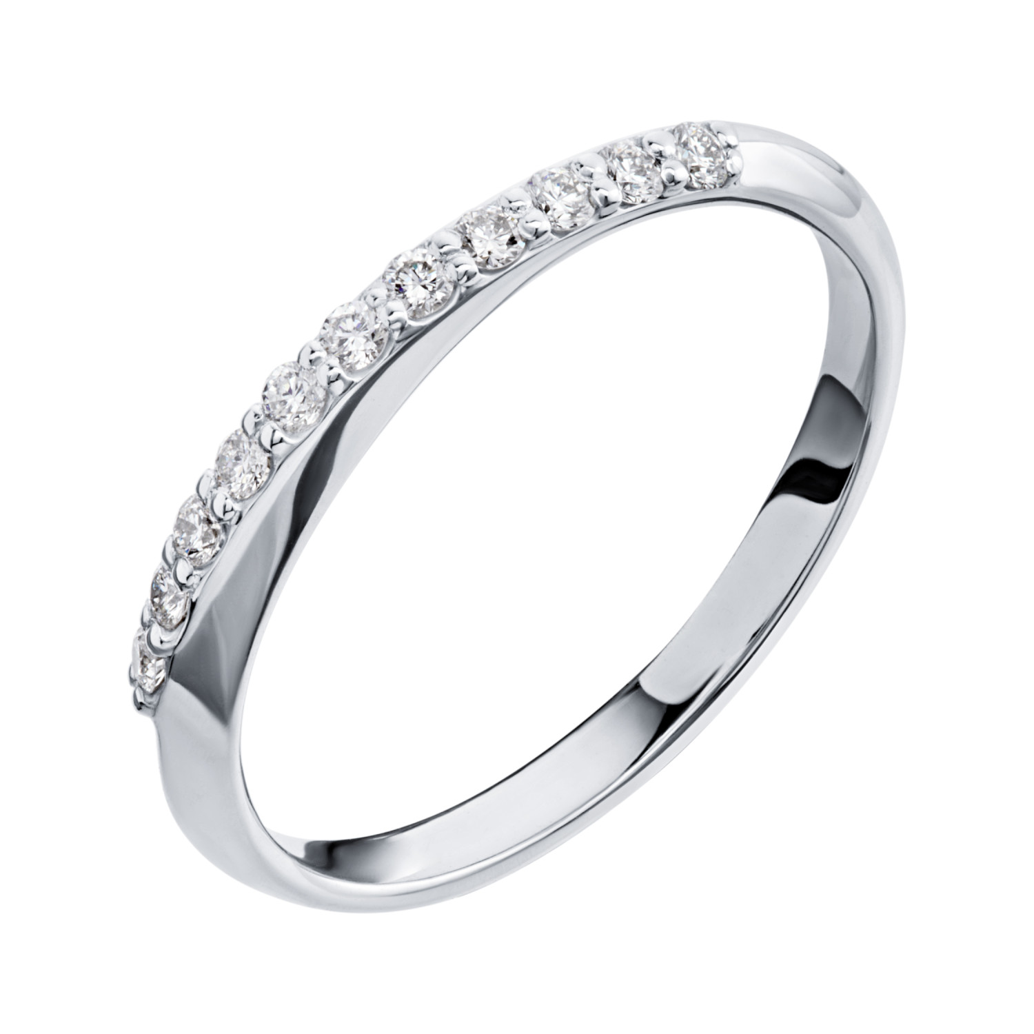 Inel din aur alb cu pietre Diamant