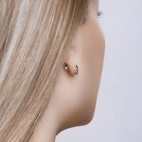 Cercei Pusete din argint cu Cubic Zirconia Incolor, Cubic Zirconia Negru și Corindon (rubin)