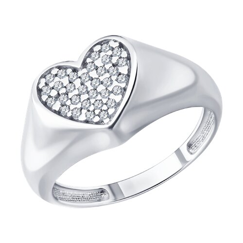 Кольцо из серебра с камнями Фианит