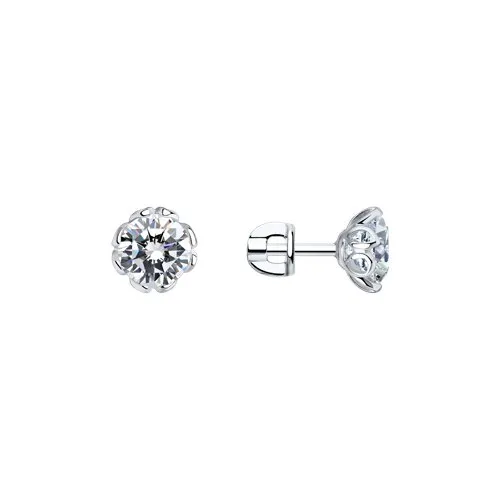 Cercei Pusete din argint cu Cubic Zirconia Incolor