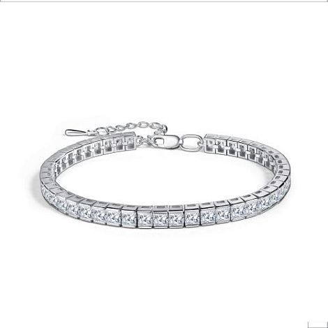 Браслет Tennis из серебра с камнями Фианит