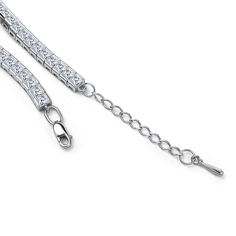 Браслет Tennis из серебра с камнями Фианит