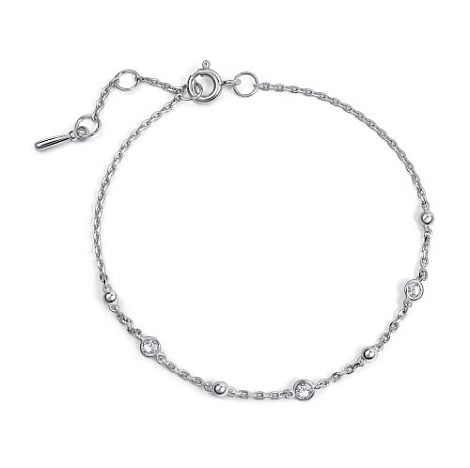 Браслет из серебра с камнями Фианит