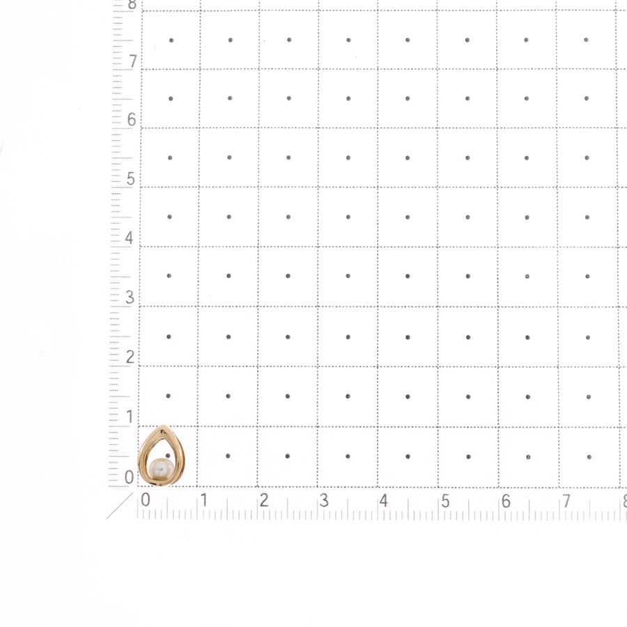 Pandantiv din aur roșu cu pietre Perla neagră