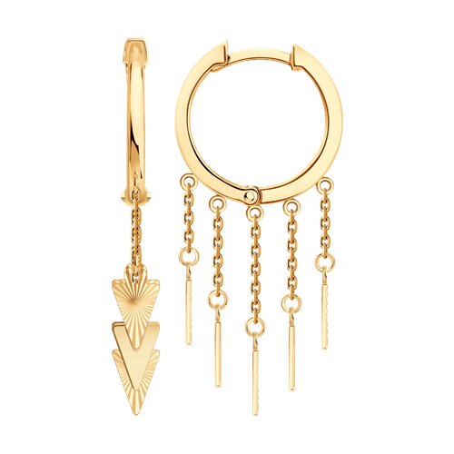 Cercei Creole din aur roșu fără pietre