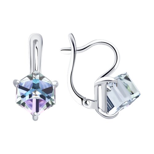 Cercei din argint  cu pietre Swarovski Zirconia Roz