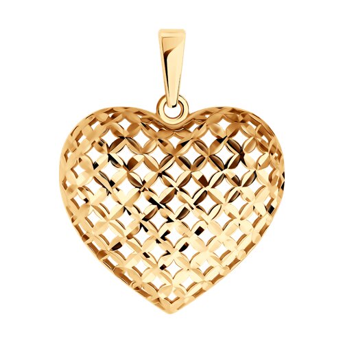 Pandantiv din aur roșu fără pietre