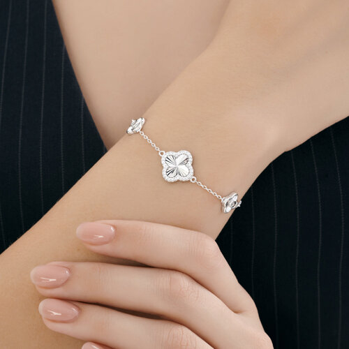 Brățară din argint  cu pietre Cubic Zirconia Incolor