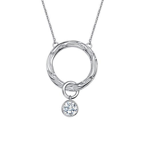 Colier din argint  cu pietre Cubic Zirconia Incolor