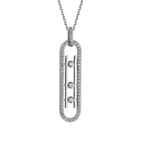 Colier din argint cu Cubic Zirconia Incolor