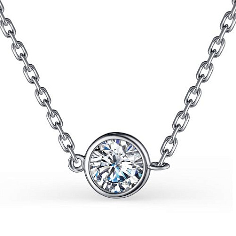 Colier din argint  cu pietre Cubic Zirconia Incolor