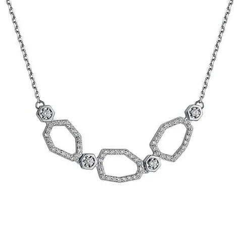 Colier din argint cu Cubic Zirconia Incolor