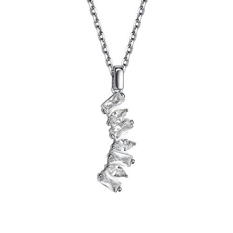 Colier din argint  cu pietre Cubic Zirconia Incolor