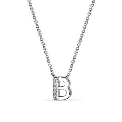 Colier din argint  cu pietre Cubic Zirconia Incolor