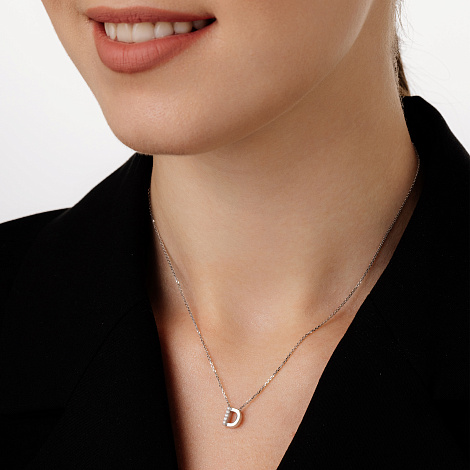 Colier din argint  cu pietre Cubic Zirconia Incolor