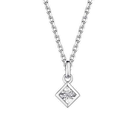 Colier din argint  cu pietre Diamant