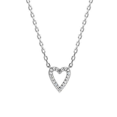 Colier din argint  cu pietre Cubic Zirconia Incolor